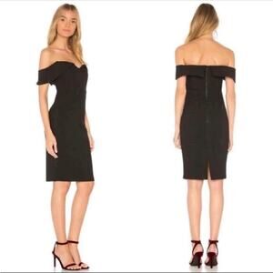 Bardot Eva Snake Skin Black Off the Shoulder Bodycon Dress Women 8 Holiday‎ NYE